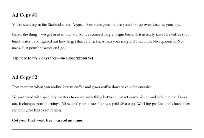 write ad copy and video scripts for your brand marketing